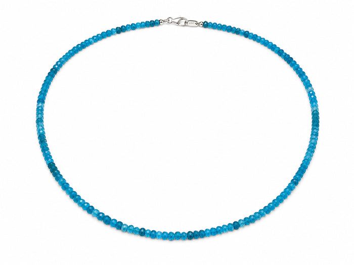 Deep Blue Apatite Necklace | Sterling Silver Apatite Gemstone Necklace