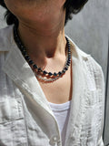 Deep Purple With Sterling Silver Mens Necklace MEN06