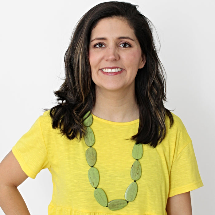 Destiny Lime Teardrop Necklace - Sylca Designs - Chunky Jewelry