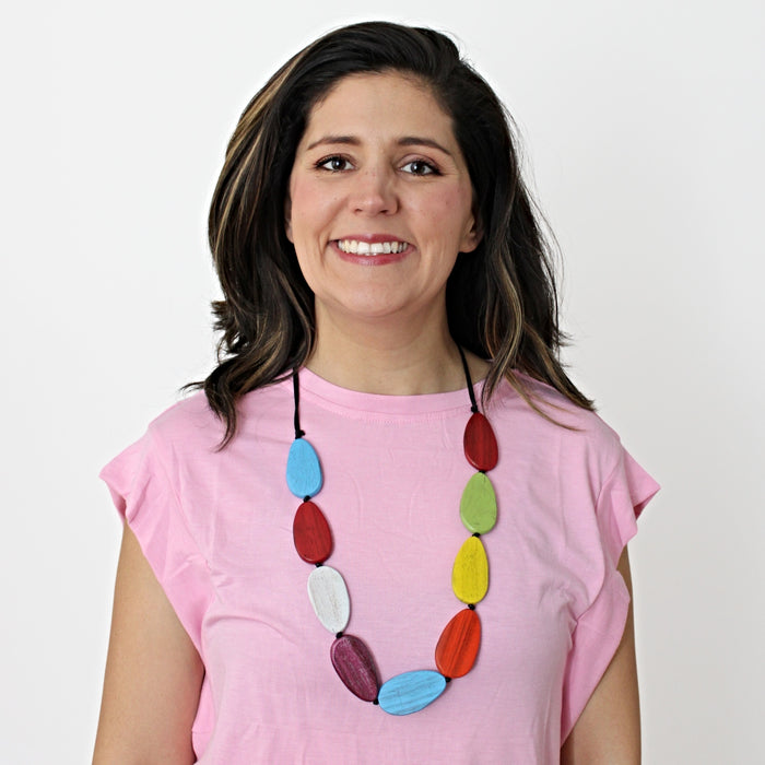 Destiny Multi Color Teardrop Necklace - Sylca Designs - Chunky Jewelry