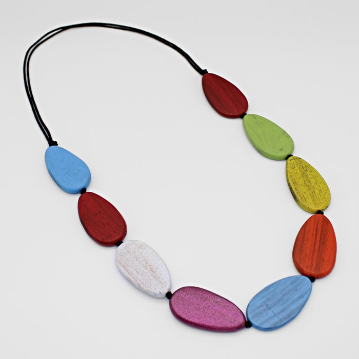 Destiny Multi Color Teardrop Necklace - Sylca Designs - Chunky Jewelry