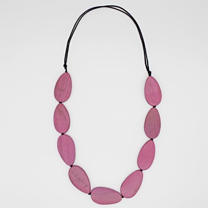 Destiny Pink Teardrop Necklace - Sylca Designs - Chunky Jewelry