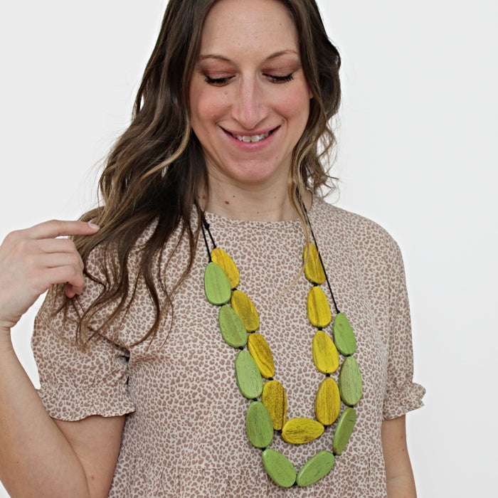 Destiny Yellow Teardrop Necklace - Sylca Designs - Chunky Jewelry