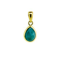 Dew Drop larimar pendant in gold vermeil over 925 sterling silver