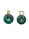 Donut Shaped Malachite Modern Earrings EE001 - FARRA