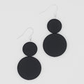Double Bead Sarah Earrings Black - Sylca Designs - Chunky Jewelry