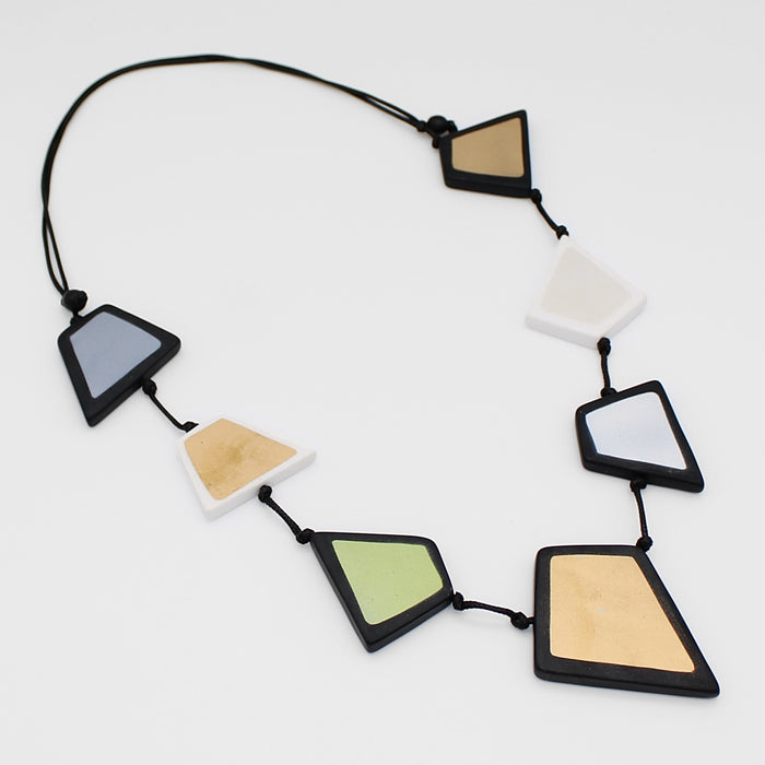 Dramatic Black Stori Statement Necklace - Sylca Designs - Chunky Jewelry