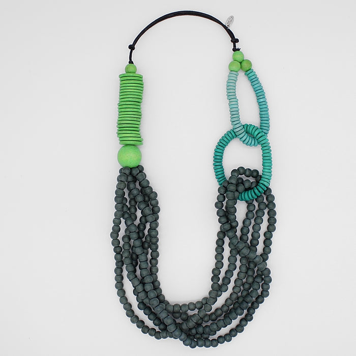 Dramatic Lime Journey Necklace - Sylca Designs - Chunky Jewelry