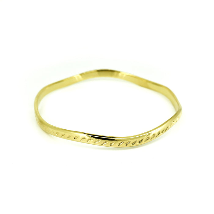 Drift Bangle Gold crafted in gold vermeil over 925 sterling silver with flowing organic design