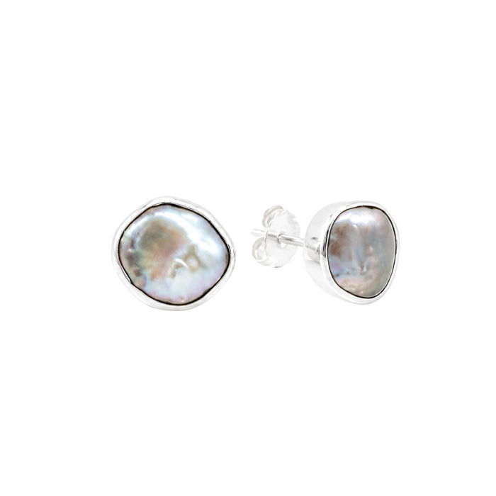 drift pearl studs silver designed in broome western australia