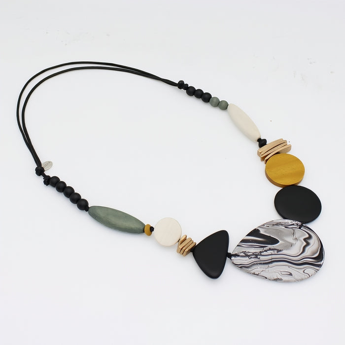 Dusk and Dawn Marble Necklace - Sylca Designs - Chunky Jewelry