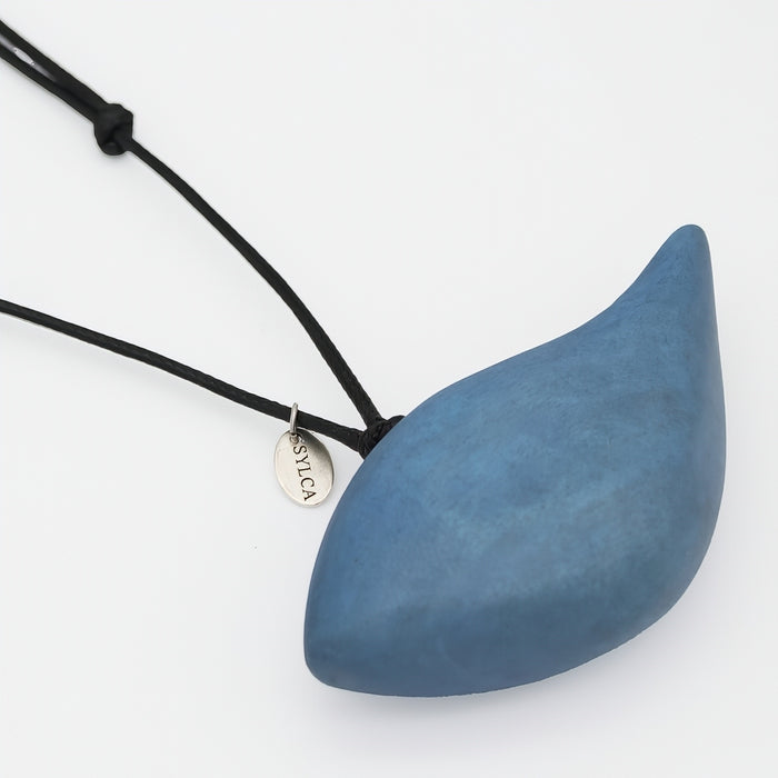 Dusty Blue Robin Pendant Necklace