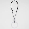 Eira Clear Frosted Circle Pendant - Sylca Designs - Chunky Jewelry