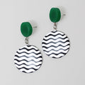 Emerald Lunetta Earrings - Sylca Designs - Chunky Jewelry