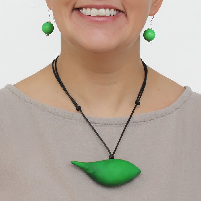 Emerald Robin Pendant Necklace