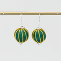 Emerald Thread Wrapped Earring - Sylca Designs - Chunky Jewelry