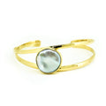 Emma Pearl Cuff bracelet in gold vermeil featuring genuine freshwater pearls