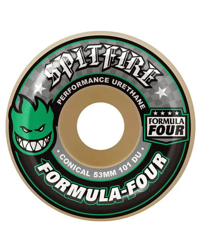 F4 101D Conical Skateboard Wheels - Natural