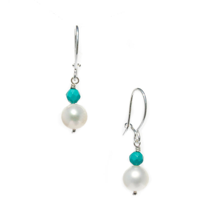 TURQUOISE PEARL EARRINGS