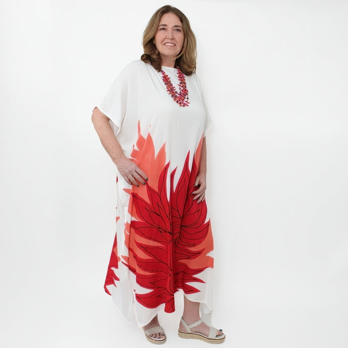 Fiery Bloom Maxi Dress - Sylca Designs - Chunky Jewelry