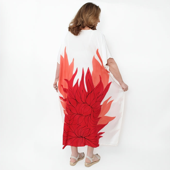 Fiery Bloom Maxi Dress - Sylca Designs - Chunky Jewelry