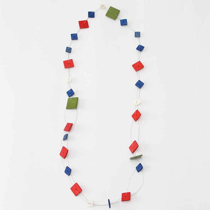 Fire Red, Royal, Green Rachel Necklace - Sylca Designs - Chunky Jewelry