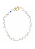 Flower Petal Shaped Freshwater Pearls Necklace LN053 - FARRA
