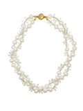 Freshwater Pearl & Crystal Double Strands Necklace AN070 - FARRA