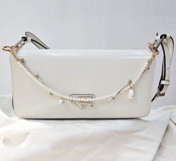 Freshwater Pearl With Baroque Pearls Bag Charm