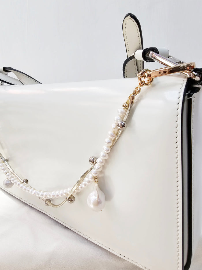 Freshwater Pearl With Baroque Pearls Bag Charm
