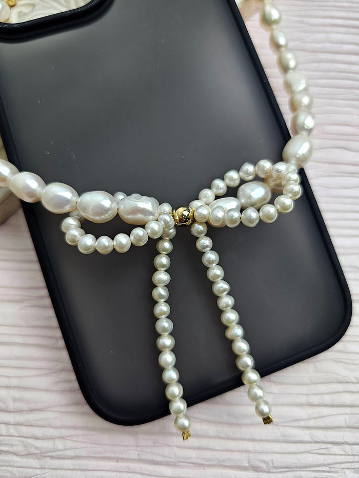Freshwater Pearl With Butterfly Knot Versatile Phone Strap PC031