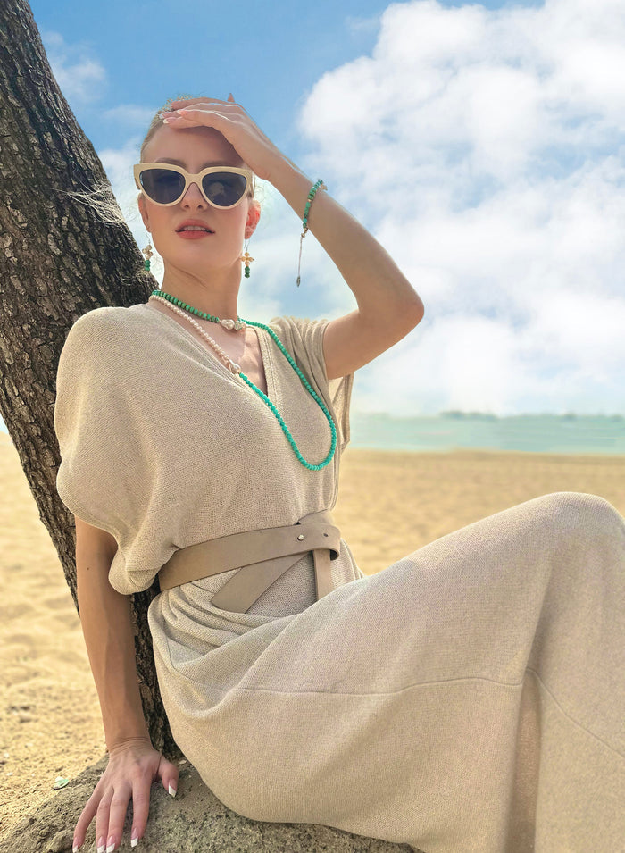 Freshwater Pearls and Amazonite Long Necklace JN058 - FARRA