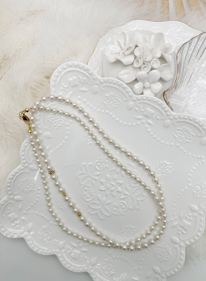 Freshwater Pearls Minimalist Long Necklace KN003 - FARRA
