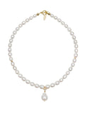 Must-have Freshwater Pearls with Baroque Pearl Pendant Necklace LN063 - FARRA