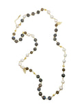 Freshwater Pearls With Labradorite Multi-way Necklace AN026 - FARRA