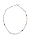 Freshwater Pearls With Skull Mens Necklace MEN12