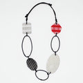 Frosted Garnet Loop Necklace - Sylca Designs - Chunky Jewelry