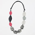 Frosted Geometric Resin Estelle Necklace - Sylca Designs - Chunky Jewelry