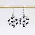 Frosted Polka Dot drop Earrings