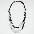 Frosted Raven Chain Link Necklace - Sylca Designs - Chunky Jewelry