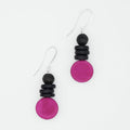 Fuchsia and Black Dusk Earrings