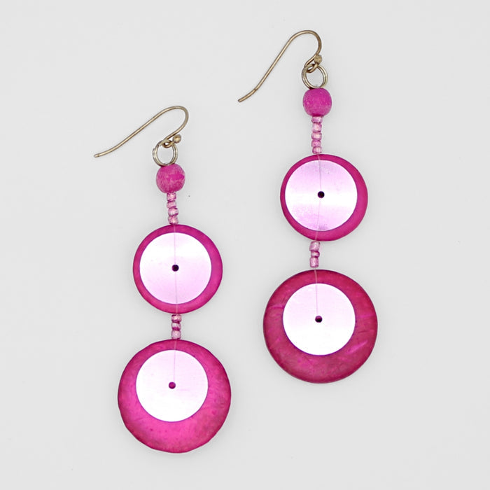 Fuchsia Arabella Earrings - Sylca Designs - Chunky Jewelry