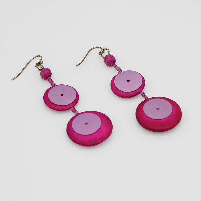Fuchsia Arabella Earrings - Sylca Designs - Chunky Jewelry