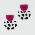 Fuchsia Cleo Dot Earrings - Sylca Designs - Chunky Jewelry
