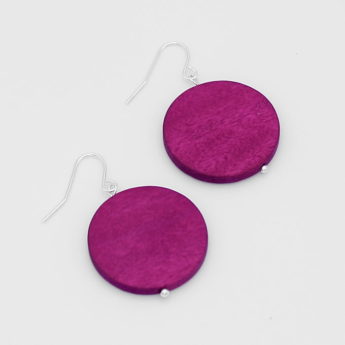 Fuchsia Dot Rosie Earrings - Sylca Designs - Chunky Jewelry
