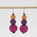Fuchsia Drop Lela Earrings - Sylca Designs - Chunky Jewelry
