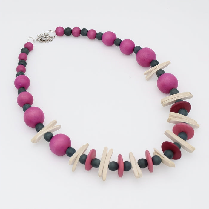 Fuchsia Liora Statement Necklace - Sylca Designs - Chunky Jewelry