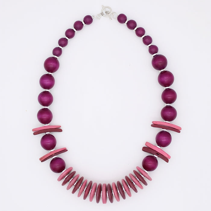 Fuchsia Skylar Coastal Aura Necklace - Sylca Designs - Chunky Jewelry
