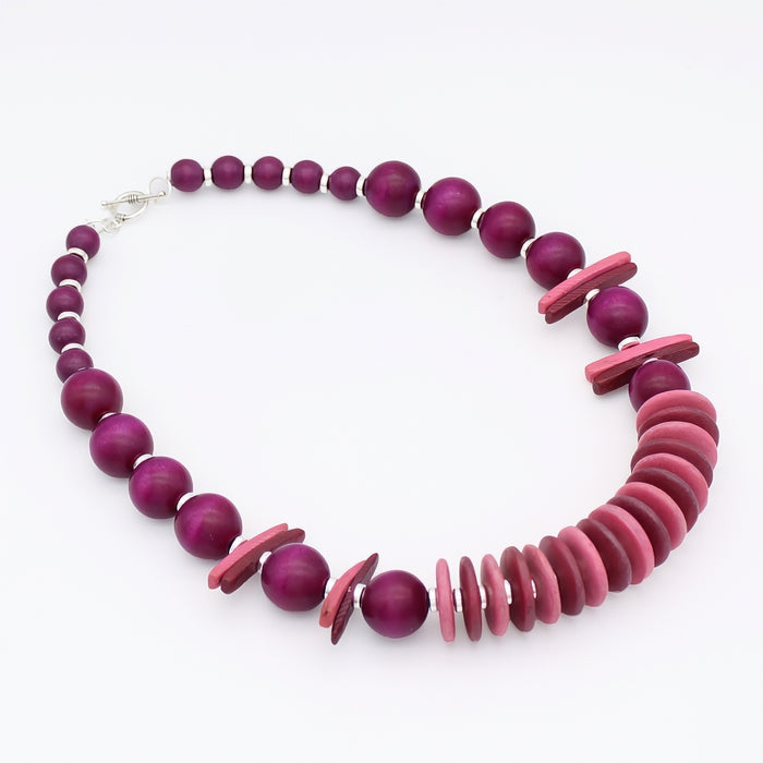 Fuchsia Skylar Coastal Aura Necklace - Sylca Designs - Chunky Jewelry