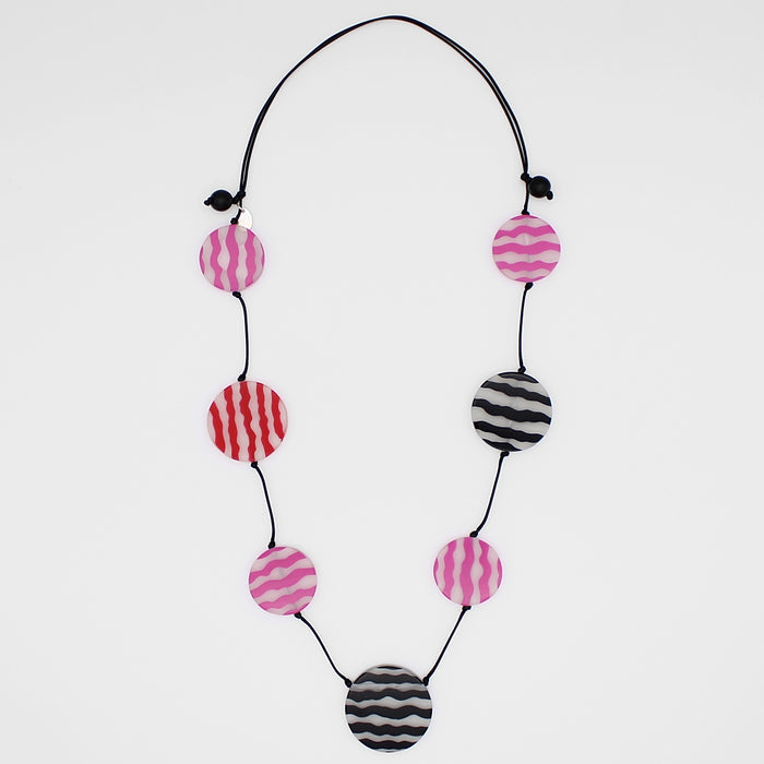 Fuchsia Zingy Statement Necklace - Sylca Designs - Chunky Jewelry